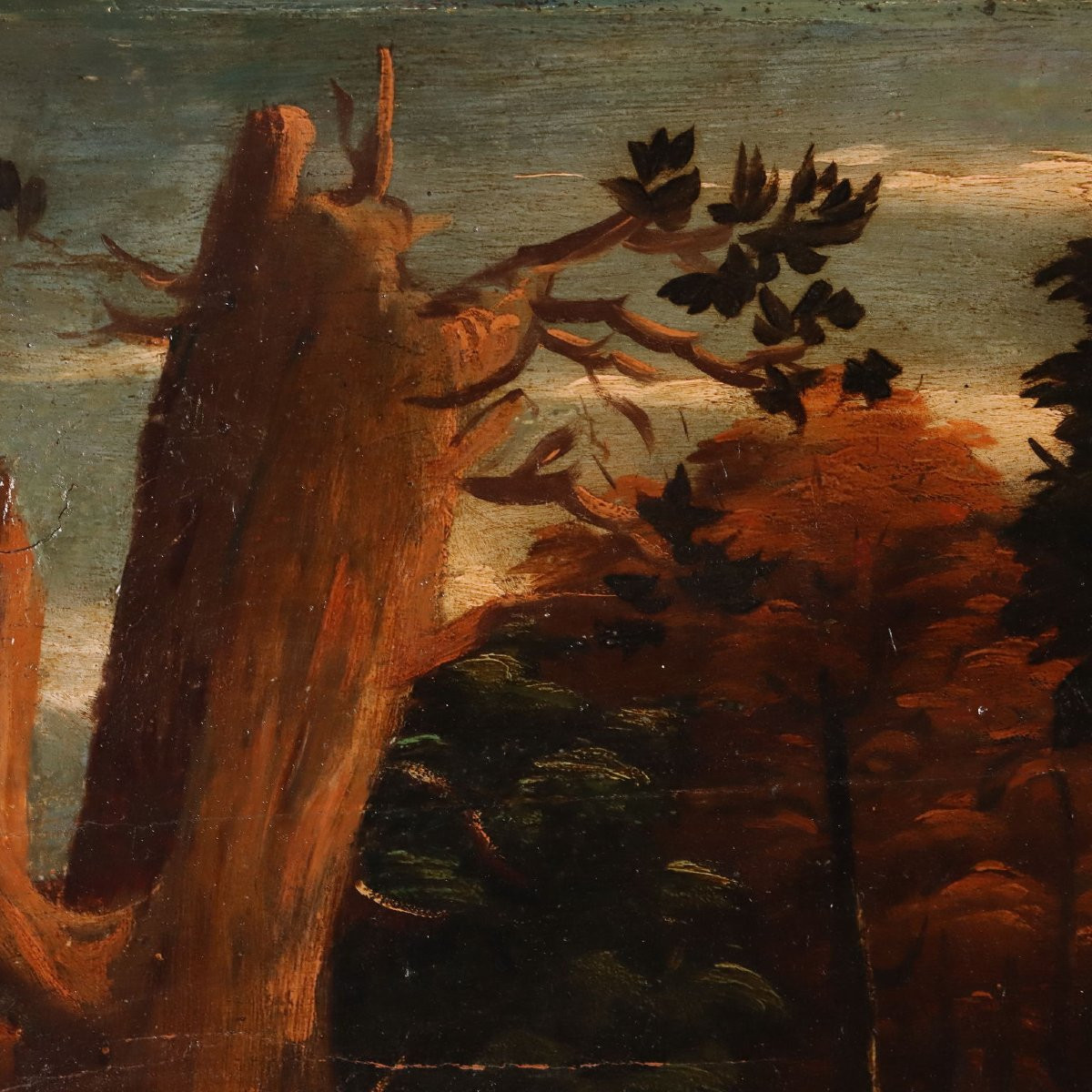 Tableau Ancien Concert Huile sur Panneau Italie du XVIIIe Siècle-photo-2