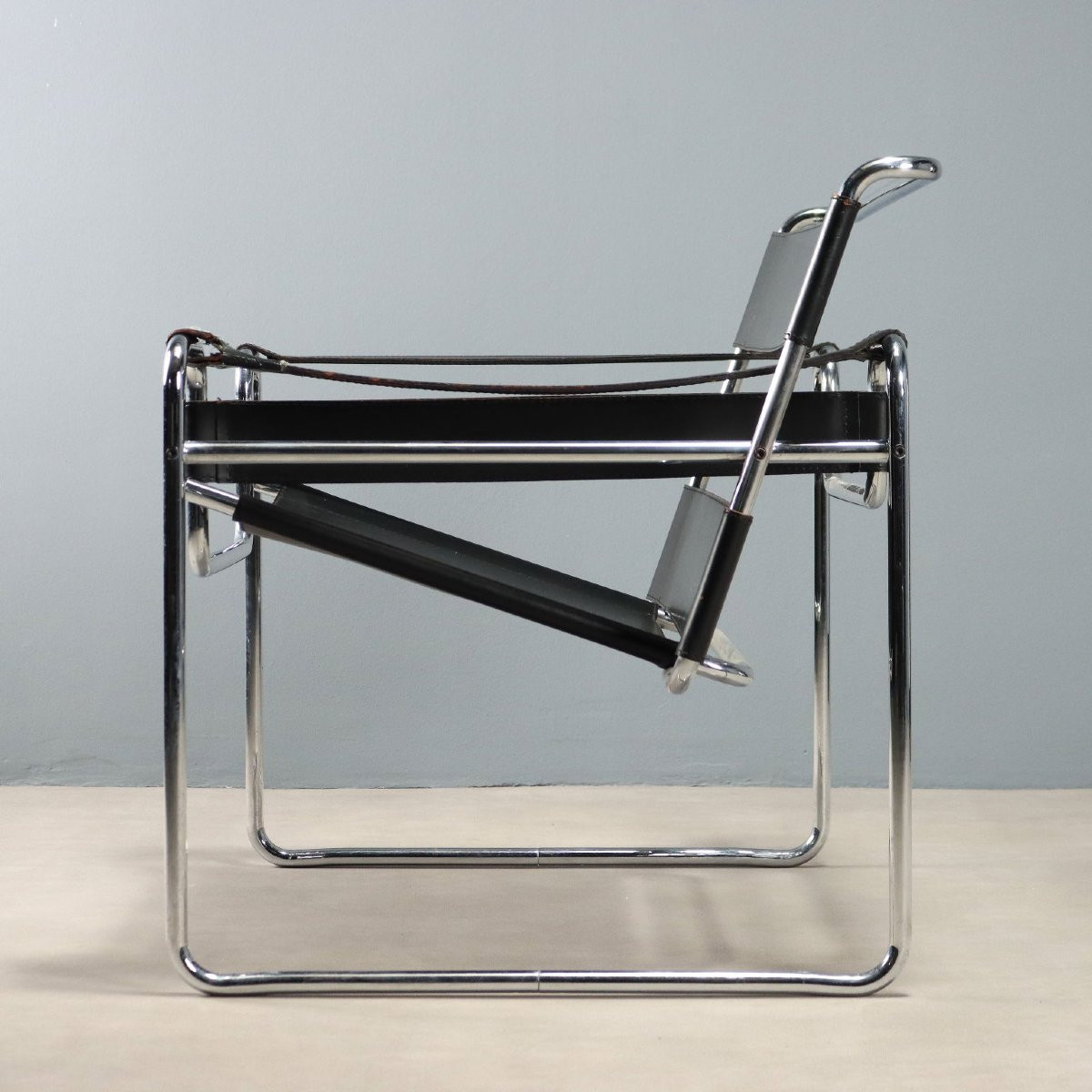 Gavina 'wassily' Armchair Vintage Design Marcel Breuer Italy 1970s-photo-3