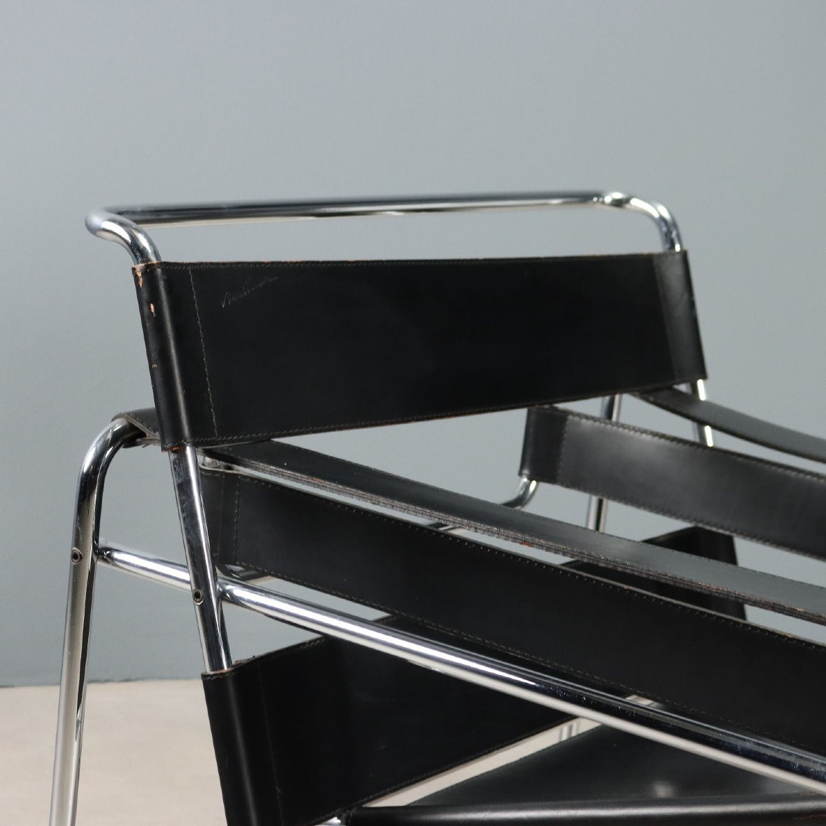Gavina 'wassily' Armchair Vintage Design Marcel Breuer Italy 1970s-photo-4