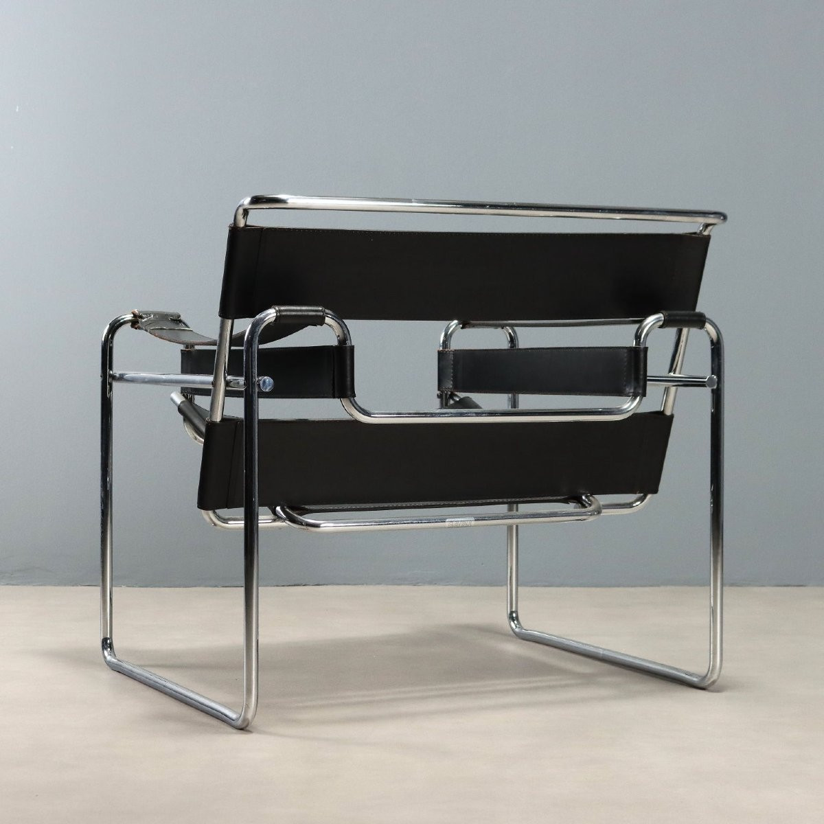 Gavina 'wassily' Armchair Vintage Design Marcel Breuer Italy 1970s-photo-5