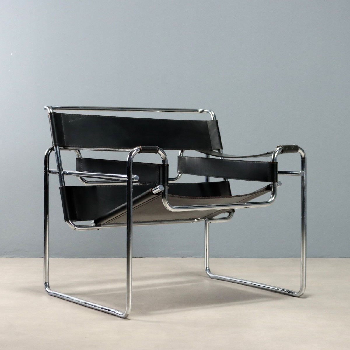 Gavina 'wassily' Armchair Vintage Design Marcel Breuer Italy 1970s