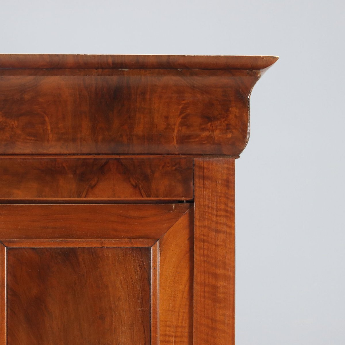 Small Charles X Wardrobe In French Walnut, 19th Century-photo-1