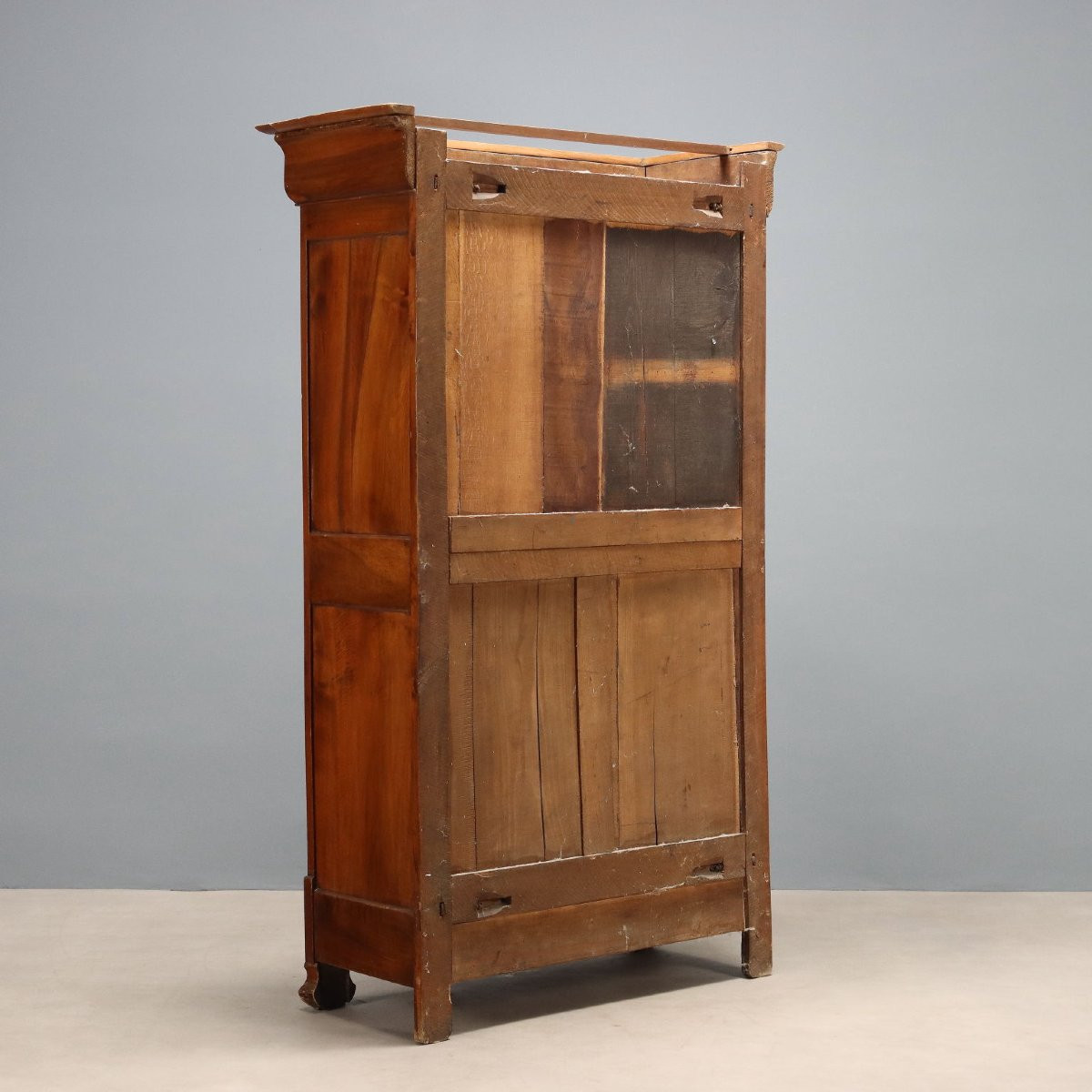 Small Charles X Wardrobe In French Walnut, 19th Century-photo-6