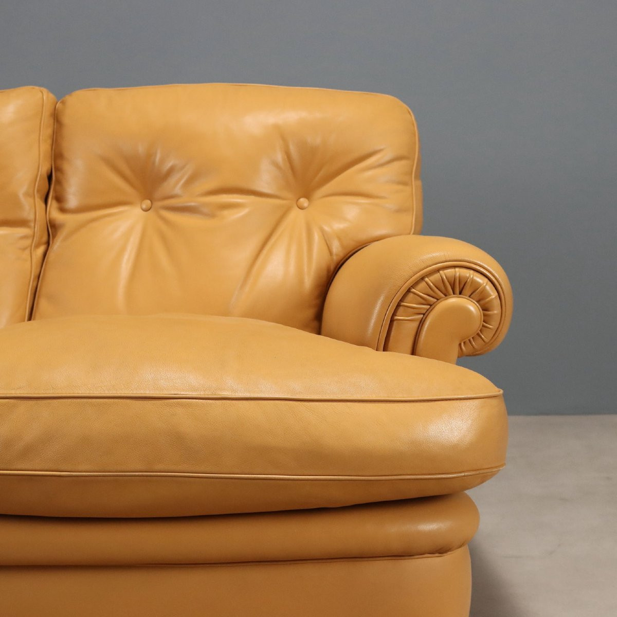 Poltrona Frau 'dream/b' Vintage Sofa Leather Design Italy 1980s–1990s-photo-4