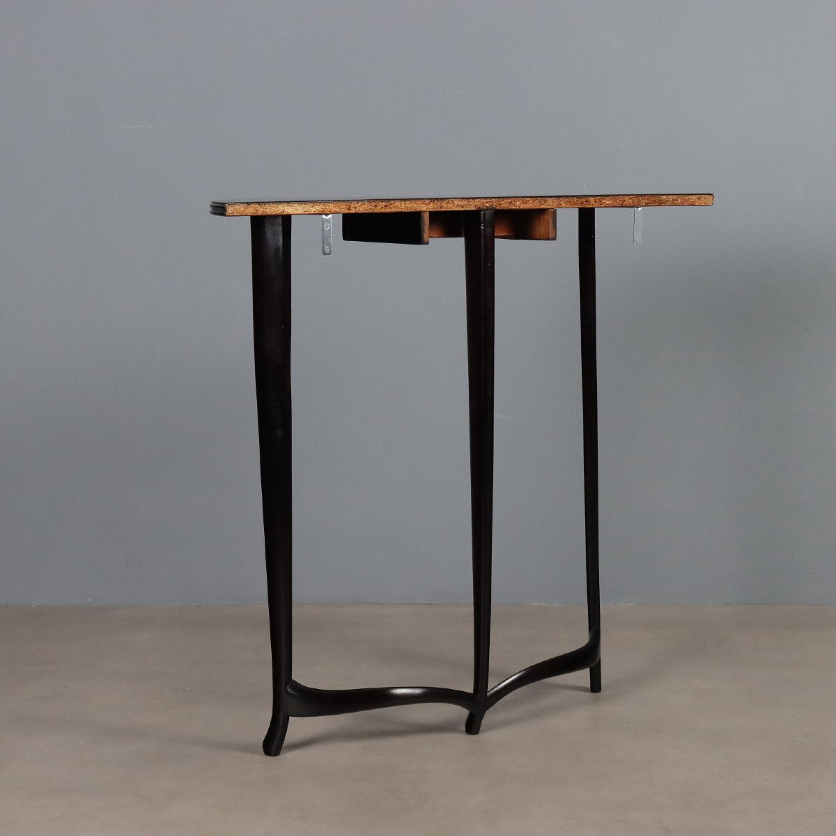 Vintage Console Table Painted Beech Design Italy 1950s-photo-5