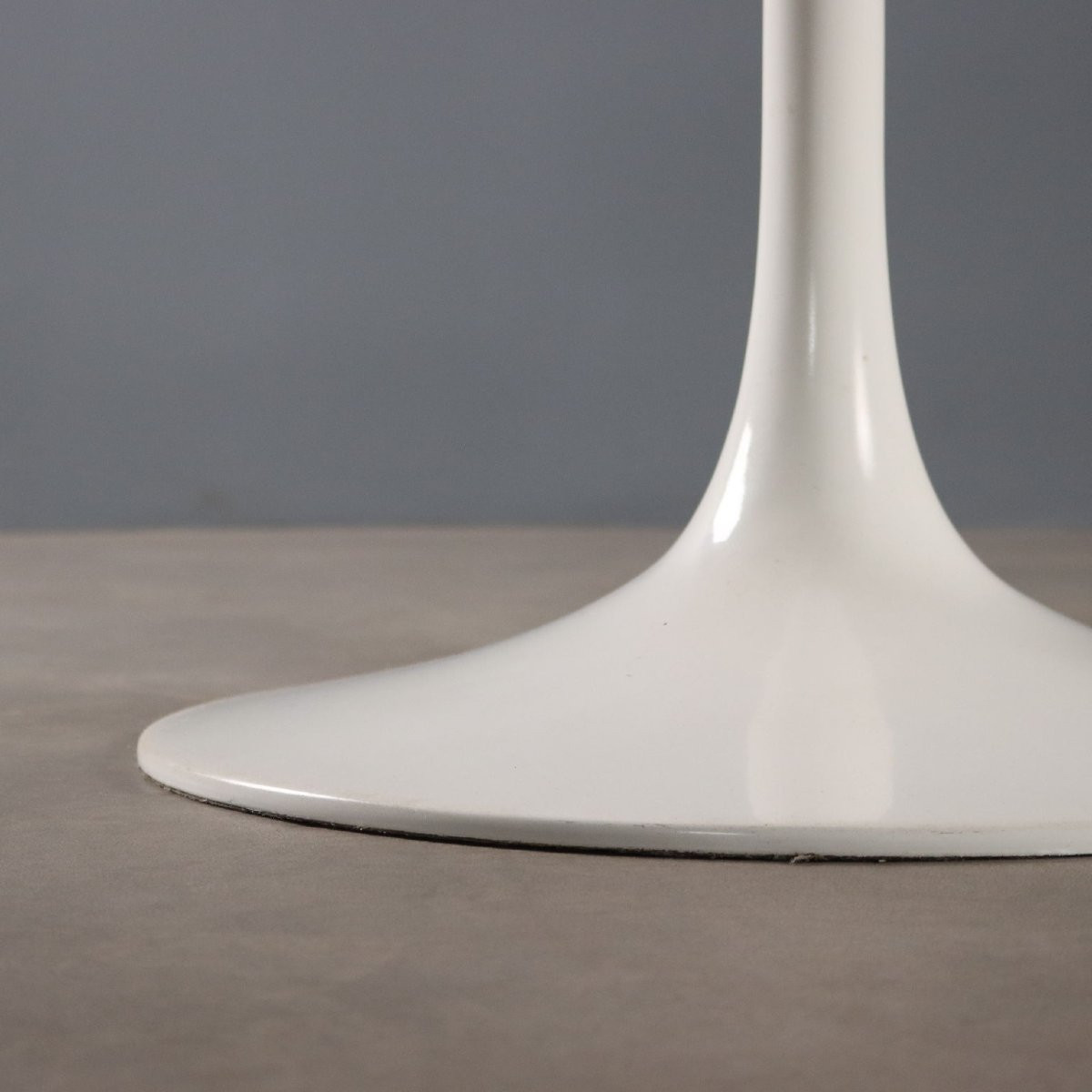Table Vintage Style Tulip Aluminium Marbre Design Années 1980-photo-5