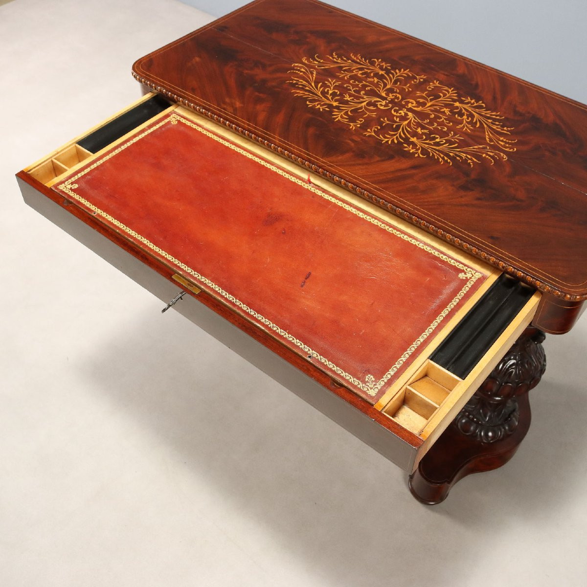 Table de Chevet Charles X Ancienne Acajou France du XIXe Siècle-photo-2