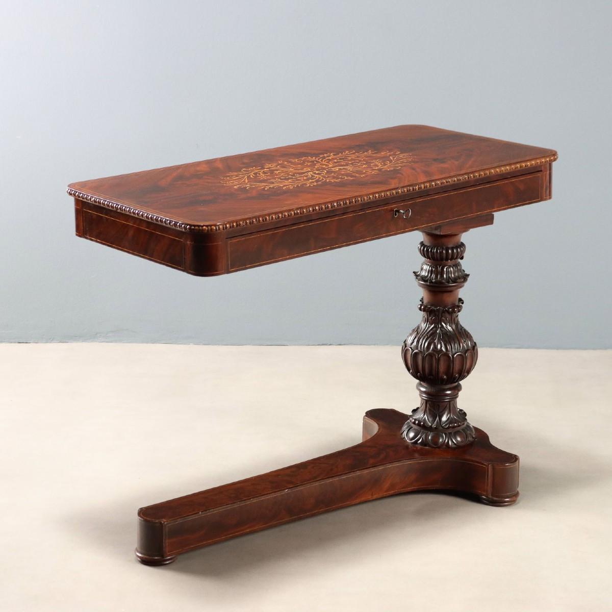 Table de Chevet Charles X Ancienne Acajou France du XIXe Siècle