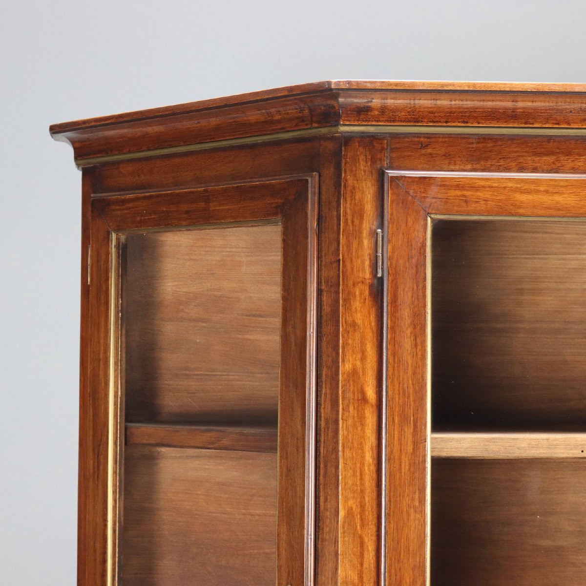 19th-century Italian Walnut Double-cabinet Sideboard With Cut-out Panels-photo-2