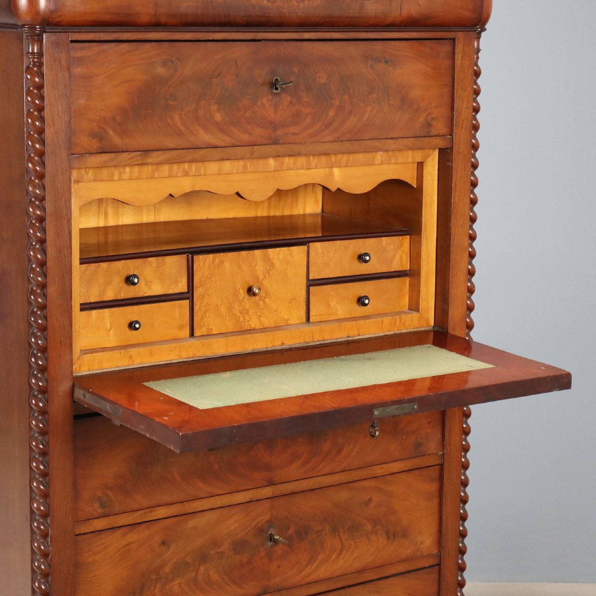 Carlo X Mahogany Sideboard, France, Mid-19th Century-photo-3