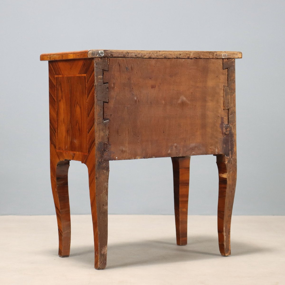Table de Chevet Baroque Ancienne Noyer 2 Tiroris XVIIIe Siècle-photo-4