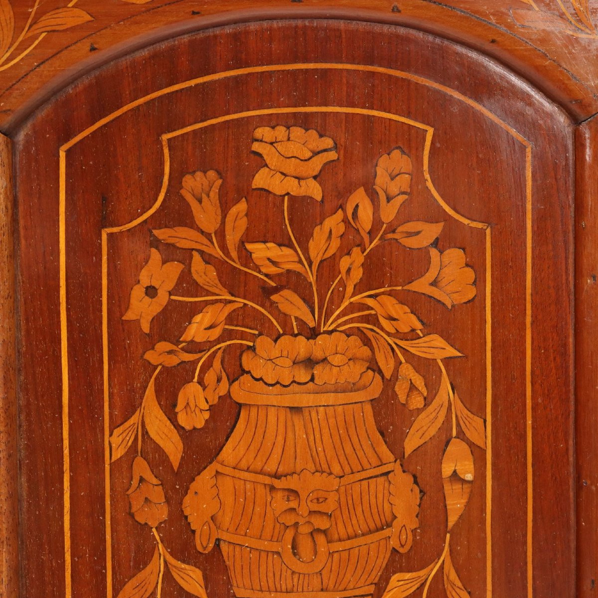 Dutch Mahogany Sideboard With Fillet Work And Inlays, Late 19th Century-photo-1