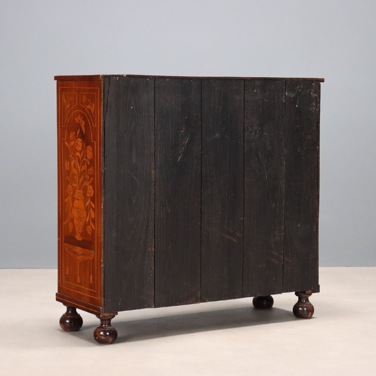 Dutch Mahogany Sideboard With Fillet Work And Inlays, Late 19th Century-photo-4