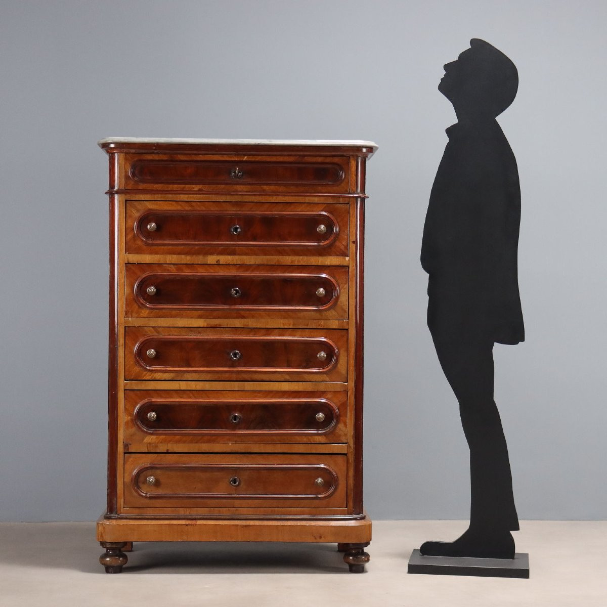 Mahogany Chest Of Drawers, Italy, Late 19th Century-photo-2