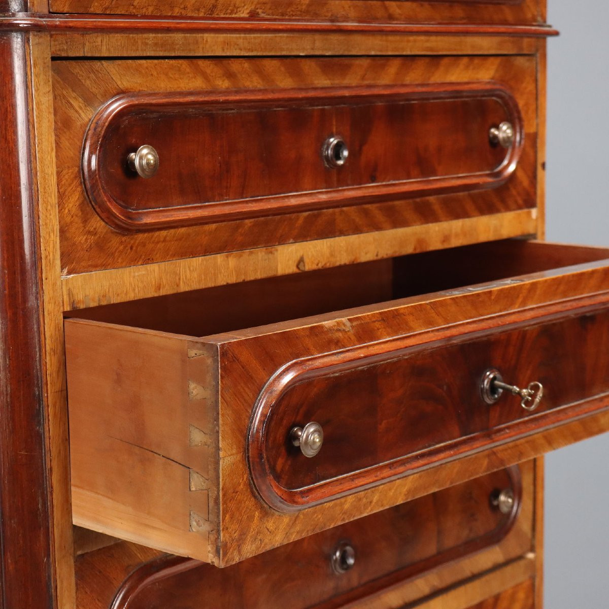 Mahogany Chest Of Drawers, Italy, Late 19th Century-photo-1