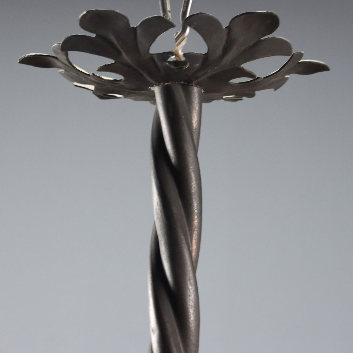 Art Nouveau Metal Chandelier, Burnished Finish, Italy, First Quarter Of The 20th Century-photo-6