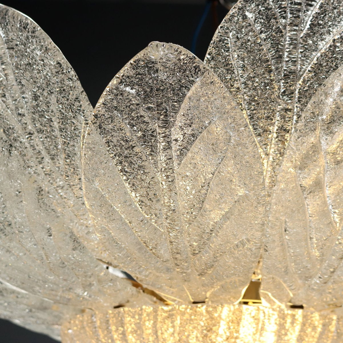 Plafonnier Vintage Verre de Murano Design Italie Années 1990-photo-1