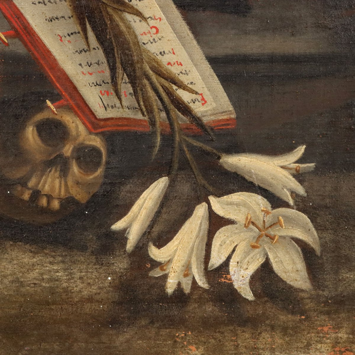 Antique Painting Ecstasy Of Saint Catherine Of Siena XVII Century-photo-3