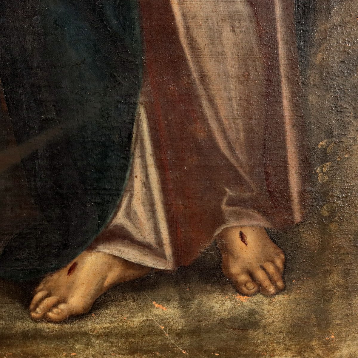 Antique Painting Ecstasy Of Saint Catherine Of Siena XVII Century-photo-5