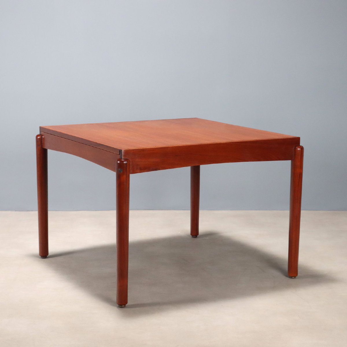 Table à Rallonge Vintage Plaquée en Teck Design Années 60