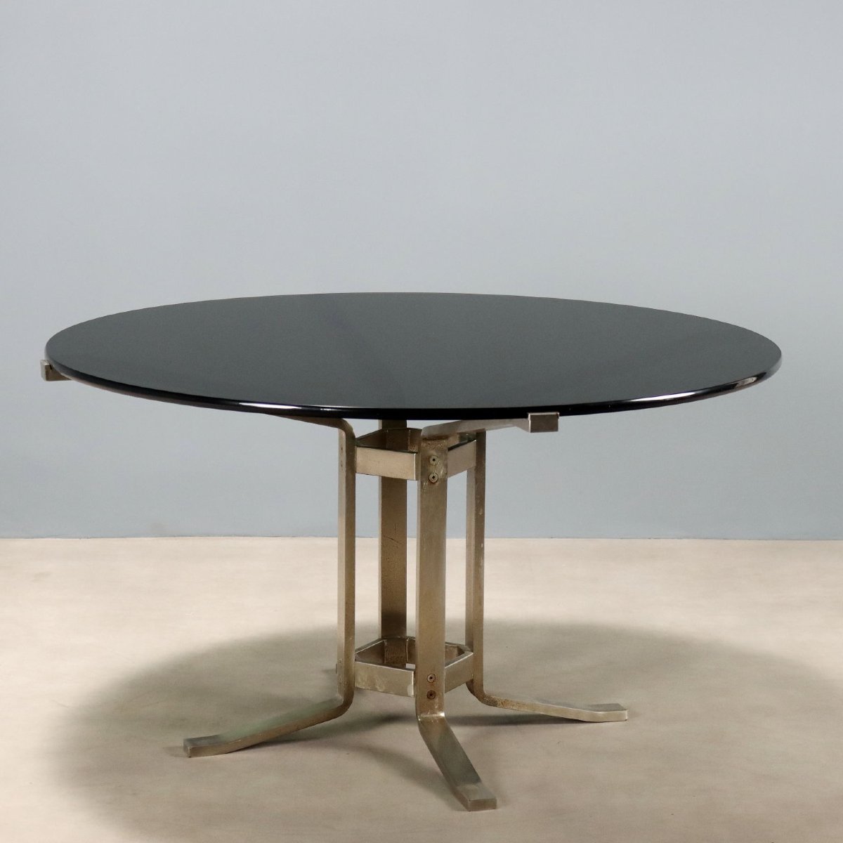 Table Formanova Vintage Métal Verre Design G. Moscatelli