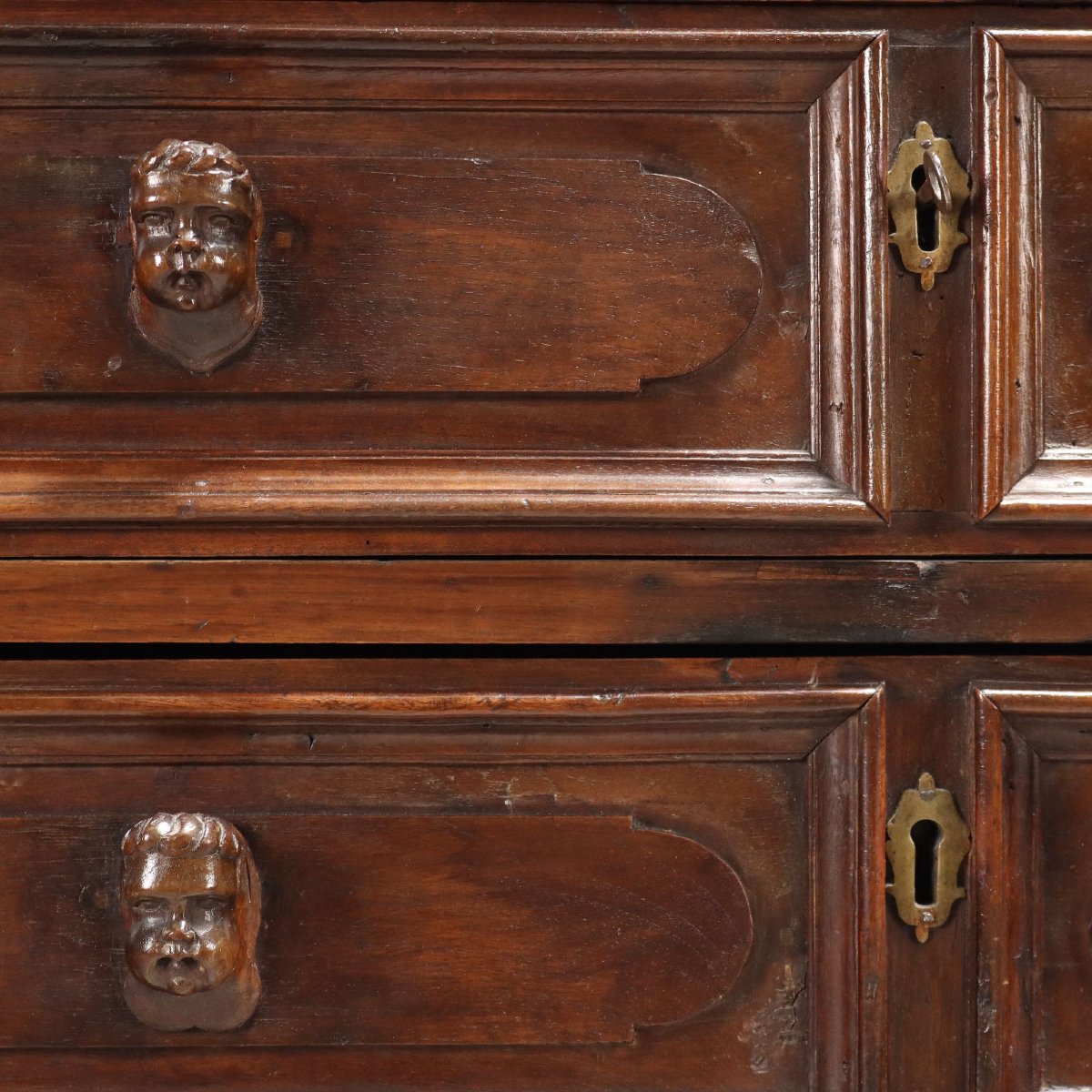 Early 18th-century Baroque Chest Of Drawers In Walnut And Poplar, Genoa-photo-5