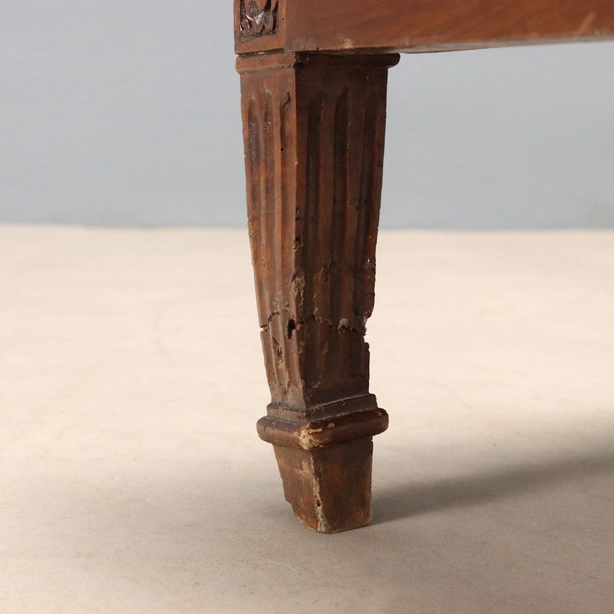 Commode Néoclassique Ancienne Noyer 3 Tiroris XVIIIe Siècle-photo-3