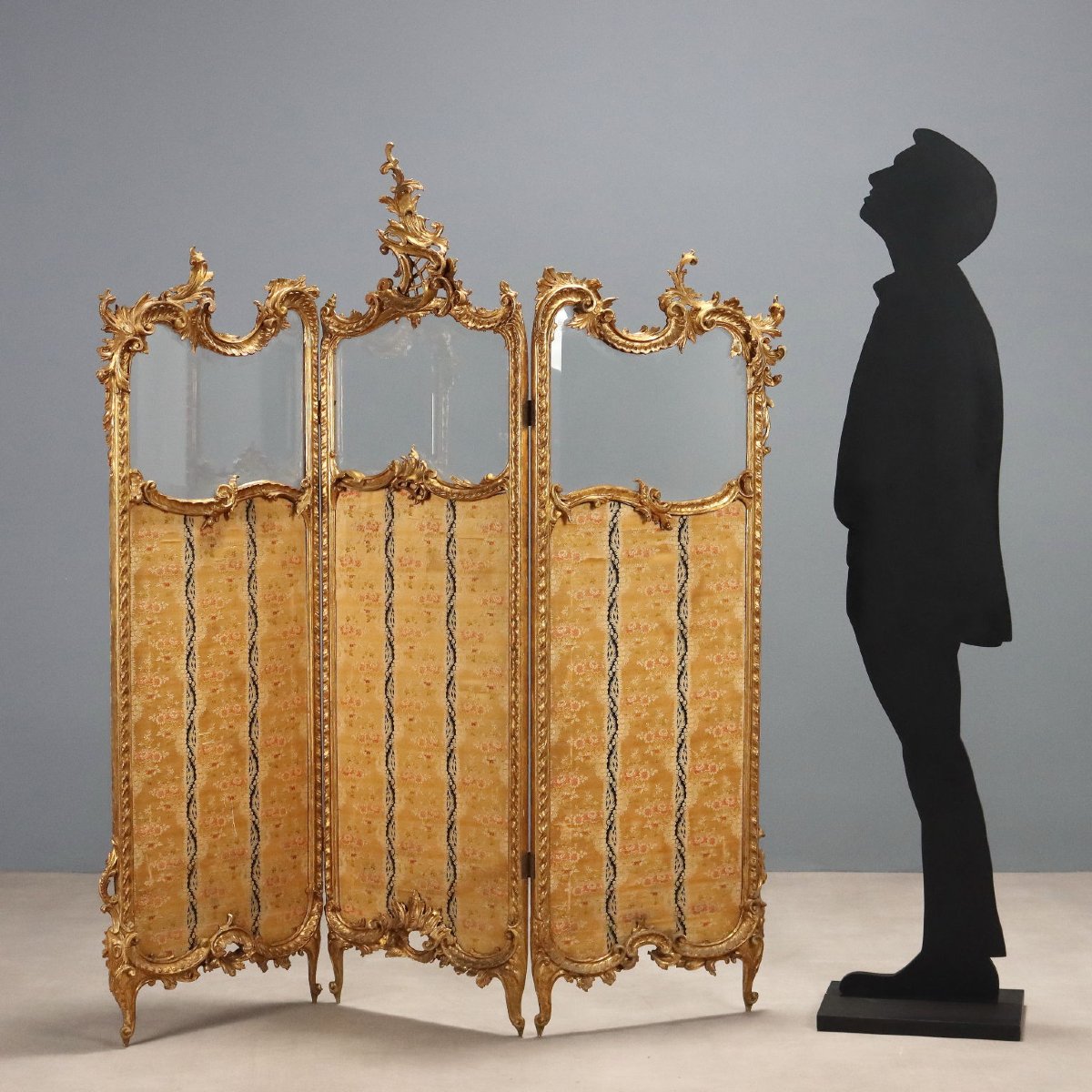 Rococo-style Screen, Italy, Late 19th Century-photo-2