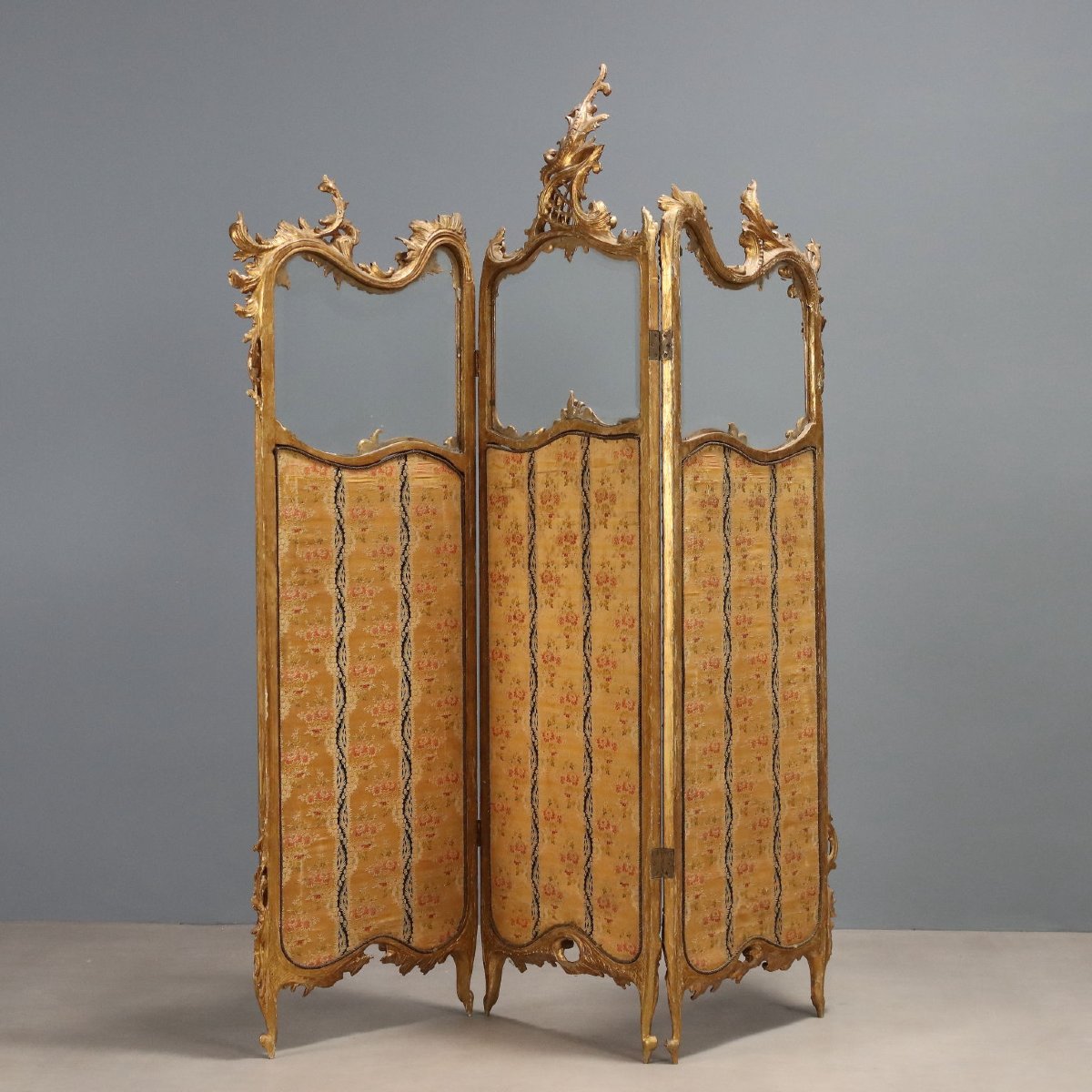 Rococo-style Screen, Italy, Late 19th Century-photo-3