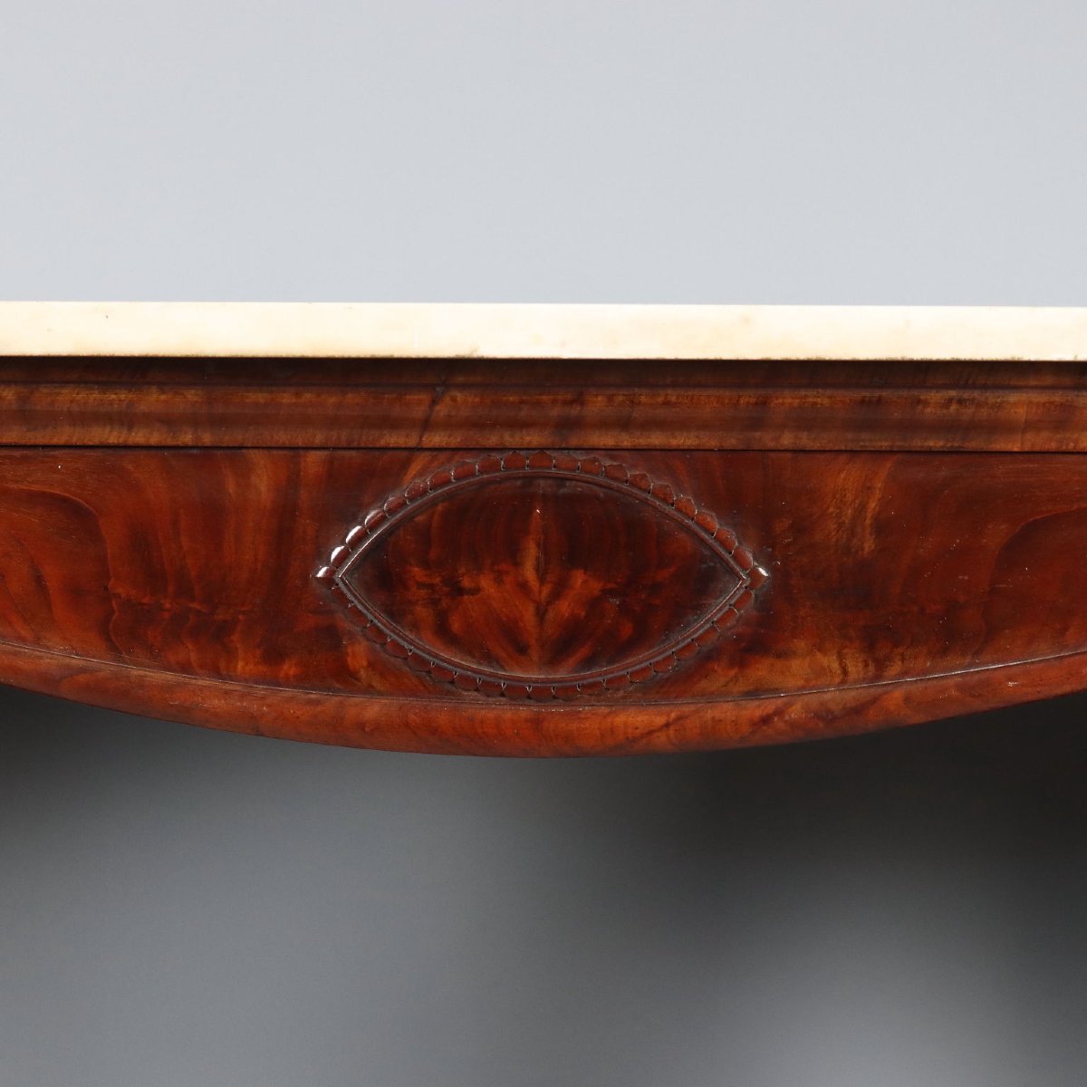 Console Empire Ancien Acajou Marbre Blanc France XIXe Siècle-photo-4