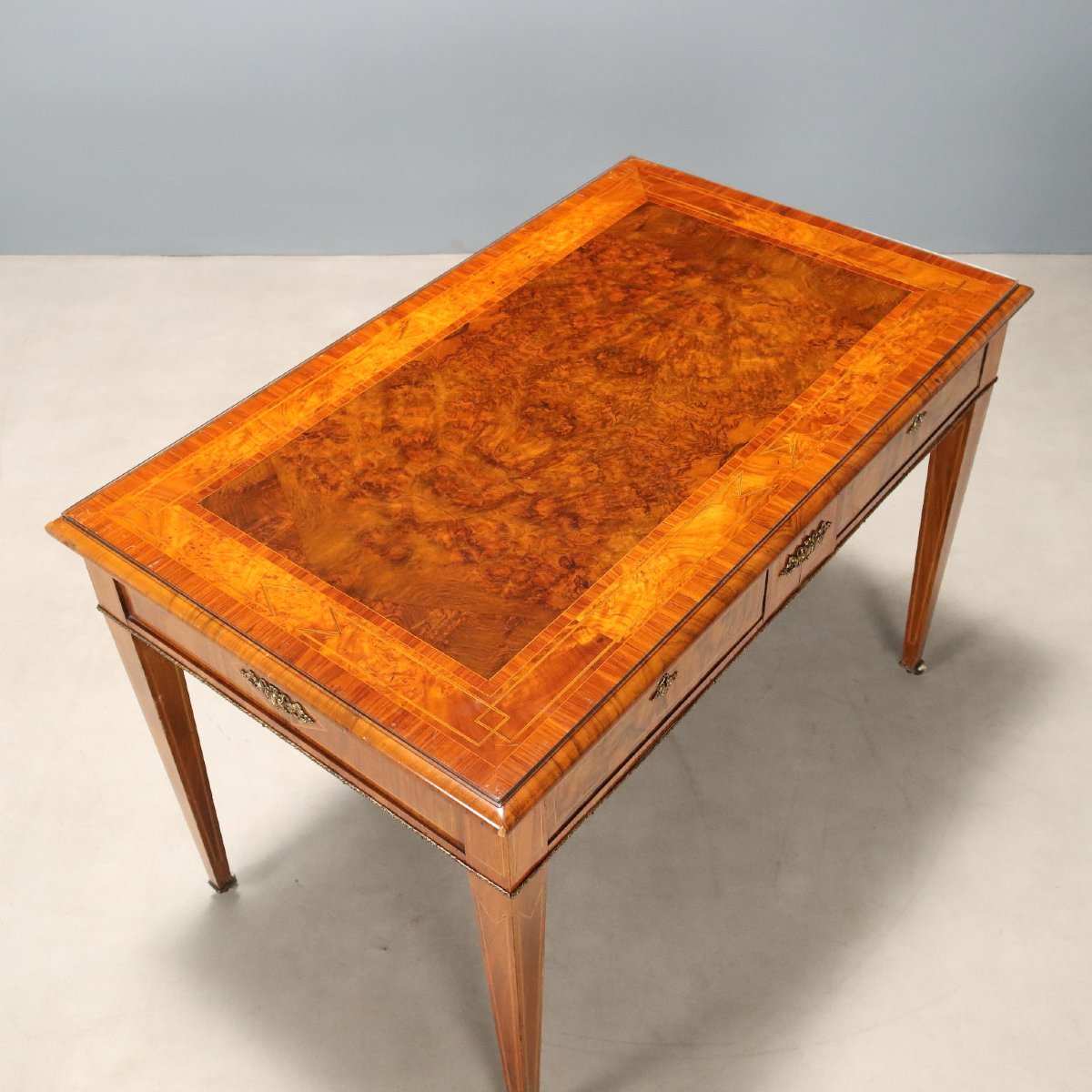 Bureau Ancien Noyer Bois de Rose Acajou Royaume-Uni XIXe Siècle-photo-5