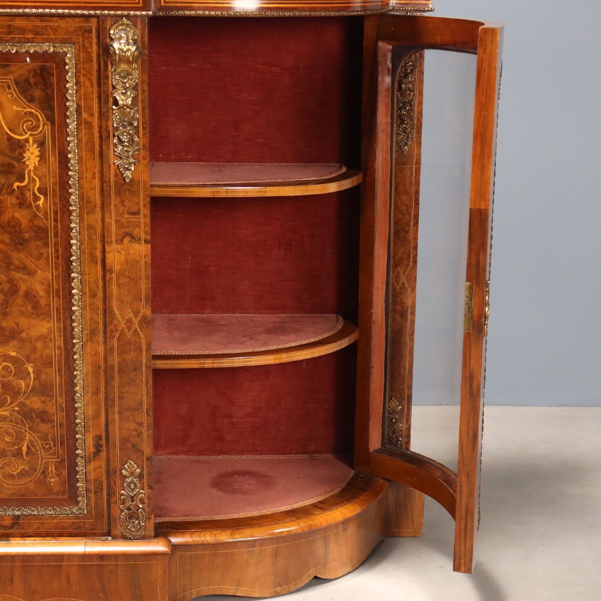 Buffet Ancien Bruyère de Noyer Acajou Érable Royaume-Uni '800 Angleterre-photo-3
