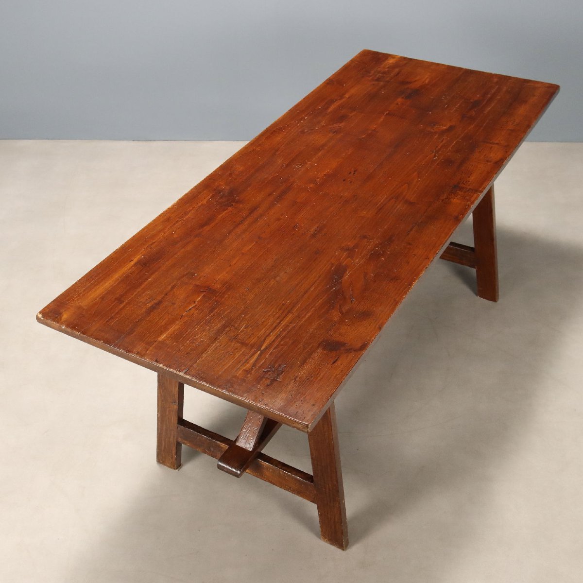 Table Ancienne Bois de Chêne Italie XIXe Siècle-photo-3
