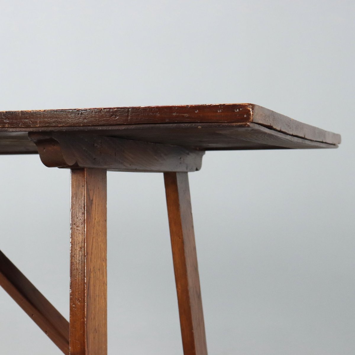 Table Ancienne Bois de Chêne Italie XIXe Siècle-photo-4