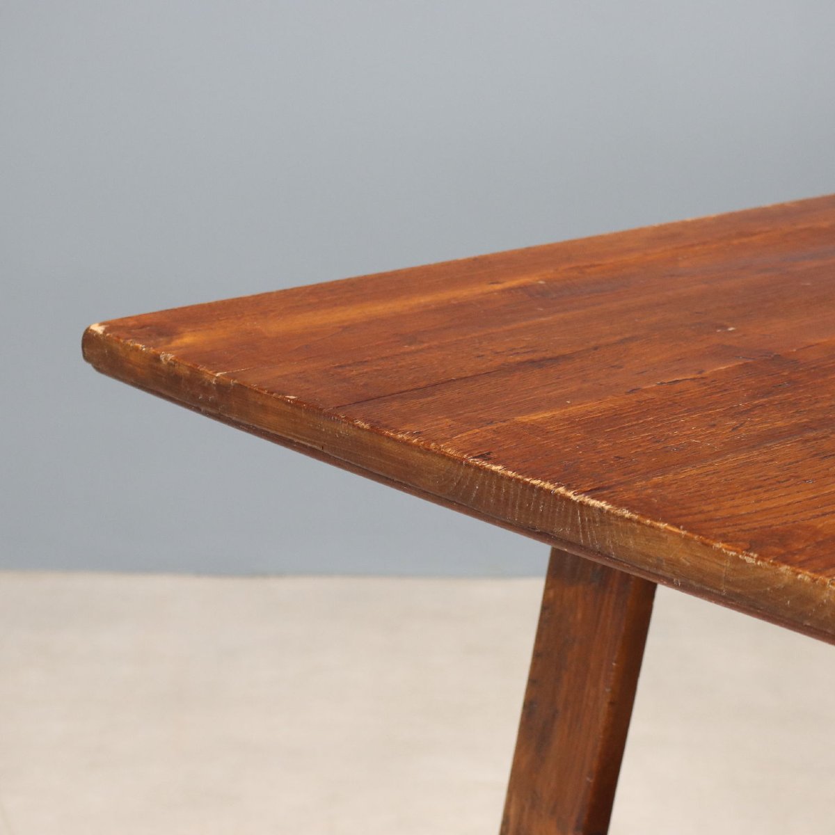 Table Ancienne Bois de Chêne Italie XIXe Siècle-photo-2