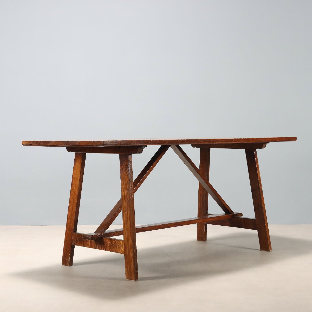 Table Ancienne Bois de Chêne Italie XIXe Siècle-photo-3