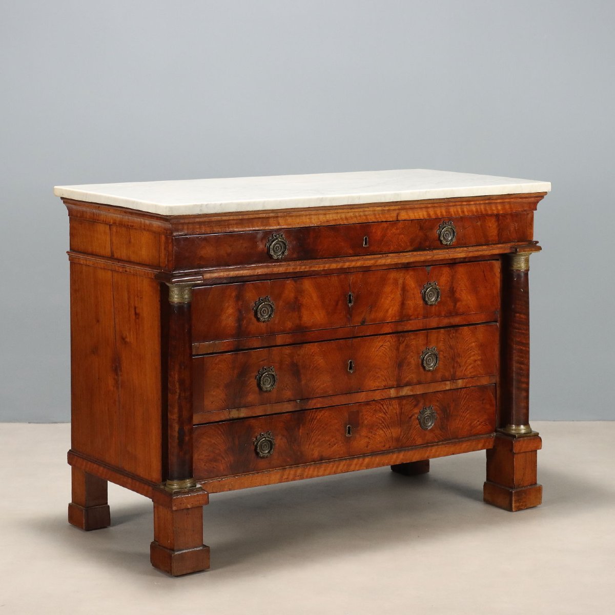Commode Empire Ancienne Acajou Italie du XIXe Siècle