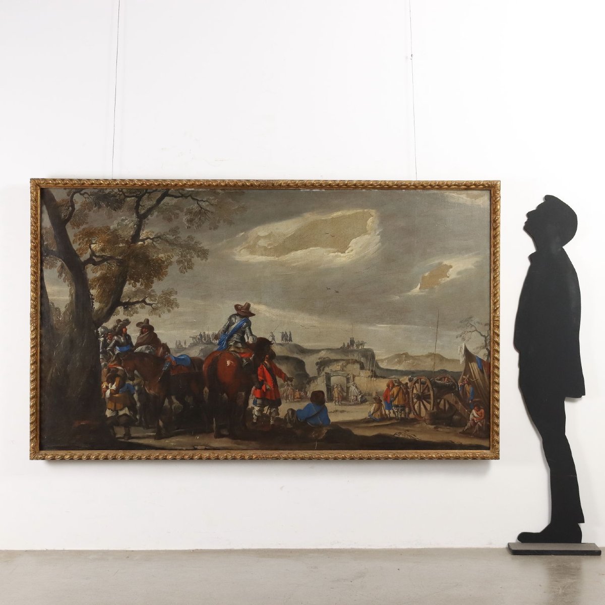 Tableau Ancien Sujét Historique Huile sur Toile XVIIIe Siècle-photo-2
