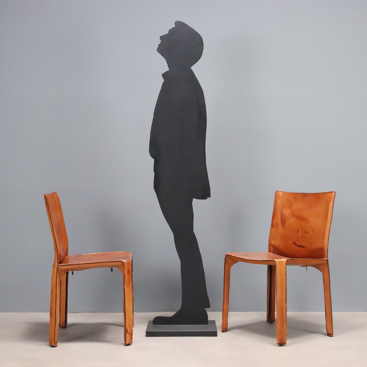 Chaises Cassina Cab 412 Design Mario Bellini Cuir des Années 1980-photo-2