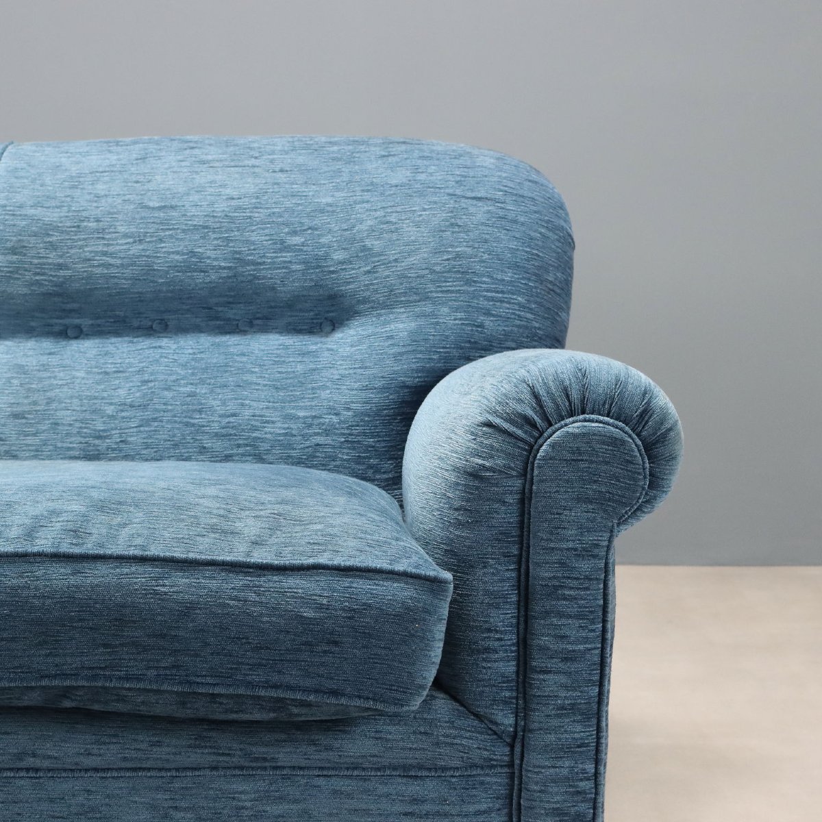 Vintage Sofa Velvet Spring Padding Design Italy 1950s-photo-3