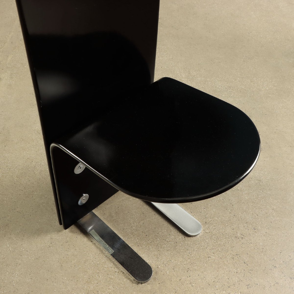 Chaises Arrmet 'Pellicano' Vintage Design de Luigi Saccardo Acier Bois-photo-1