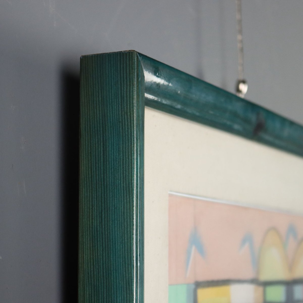 Tableau Contemporain Signé Ibrahim Kodra Huile sur Toile XXe Siècle-photo-5