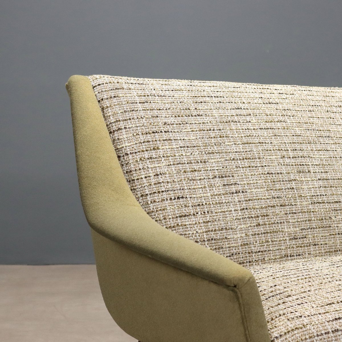Small Vintage Sofa Fabric Foam Design Italy 1950s-1960s-photo-3