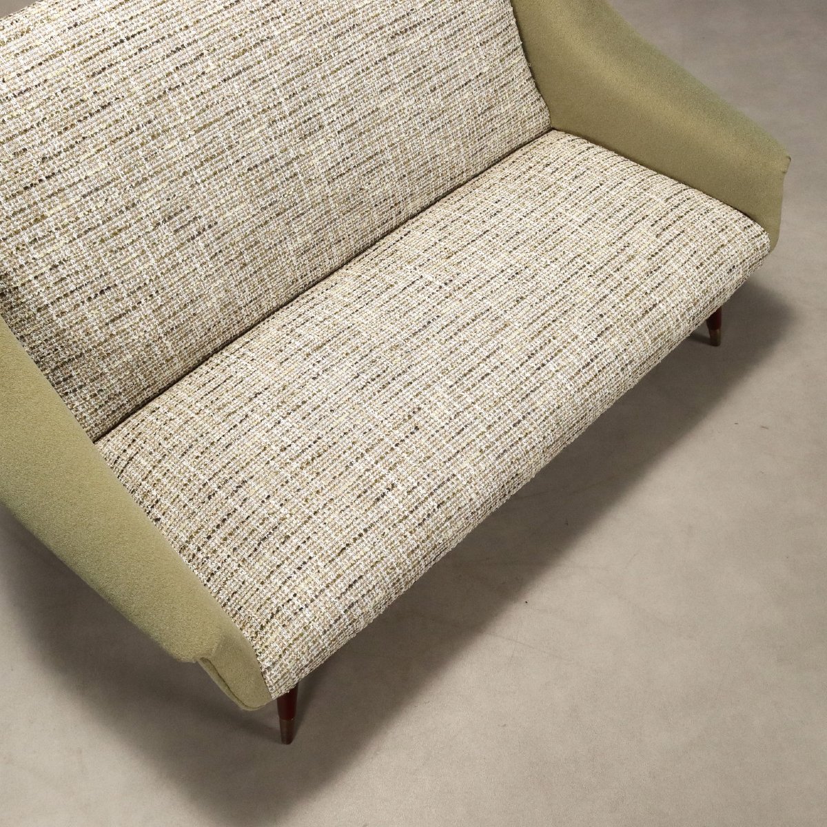 Small Vintage Sofa Fabric Foam Design Italy 1950s-1960s-photo-3