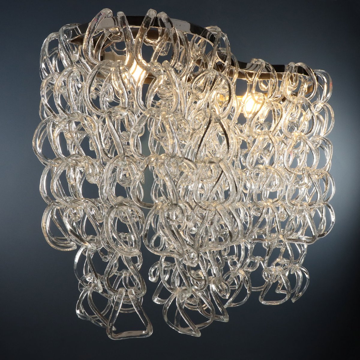 Lustre Vintage Vistosi Giogali Design Angelo Mangiarotti Années 60-photo-2