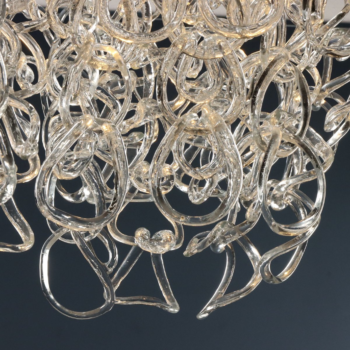 Lustre Vintage Vistosi Giogali Design Angelo Mangiarotti Années 60-photo-4