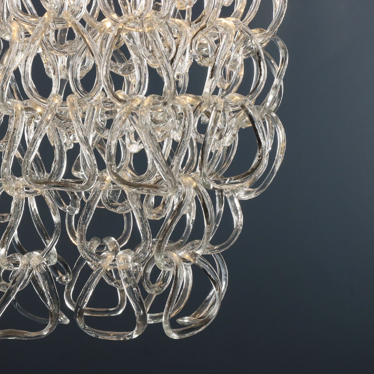 Lustre Vintage Vistosi Giogali Design Angelo Mangiarotti Années 60-photo-3