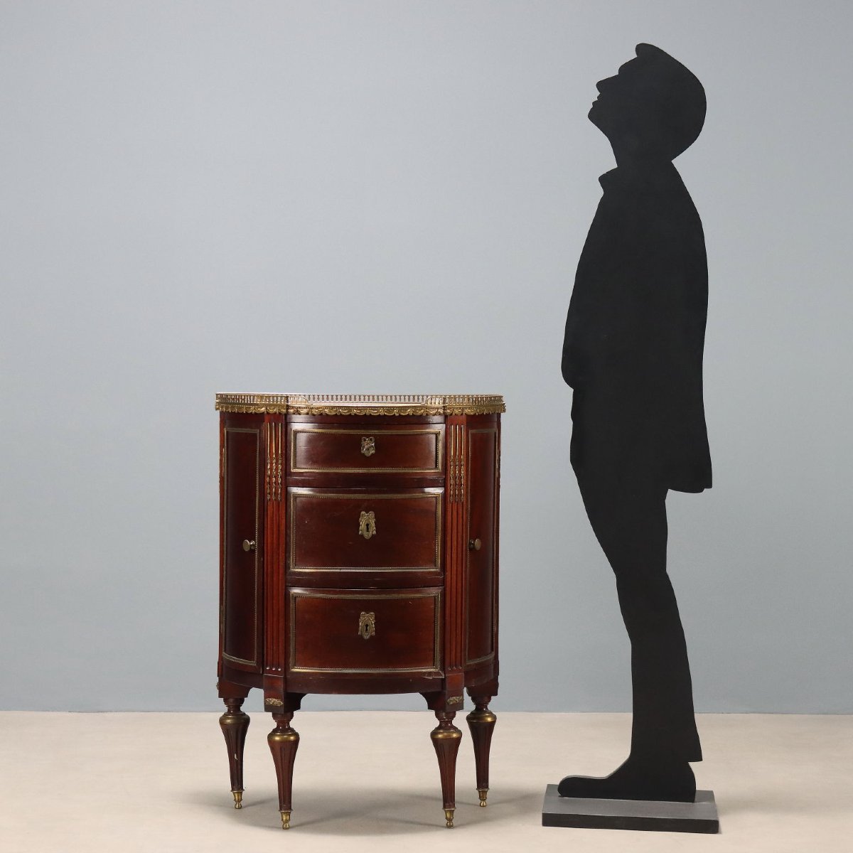 Demi Lune Sideboard In Mahogany, London, Second Half Of The 19th Century-photo-2