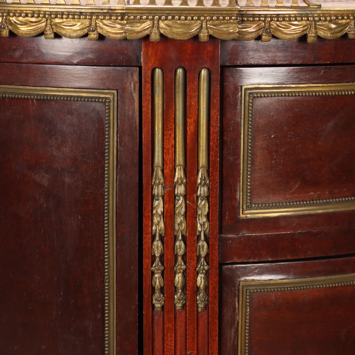 Demi Lune Sideboard In Mahogany, London, Second Half Of The 19th Century-photo-4