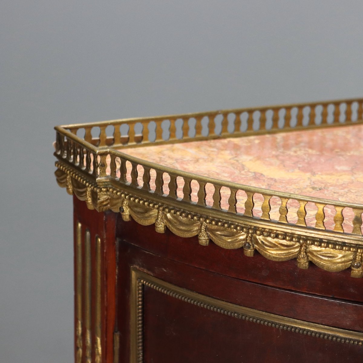 Demi Lune Sideboard In Mahogany, London, Second Half Of The 19th Century-photo-3